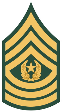 Rank badge of a Command Sergeant Major