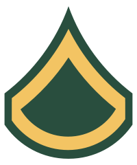 Rank badge of a Private First Class