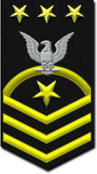 Rank badge of a Master Chief Petty Officer Of The Navy