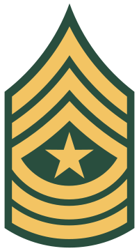 Rank badge of a Sergeant Major