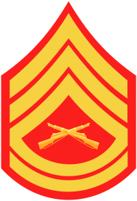 Rank badge of a Gunnery Sergeant